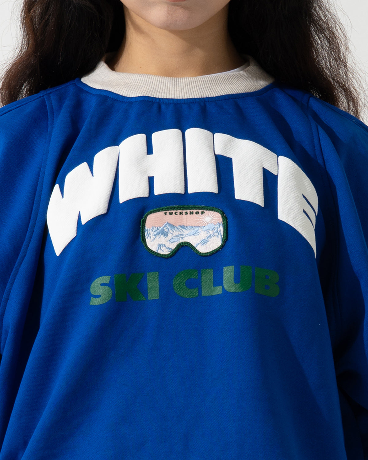 CORDUROY OVERSHIRT / off white & blue