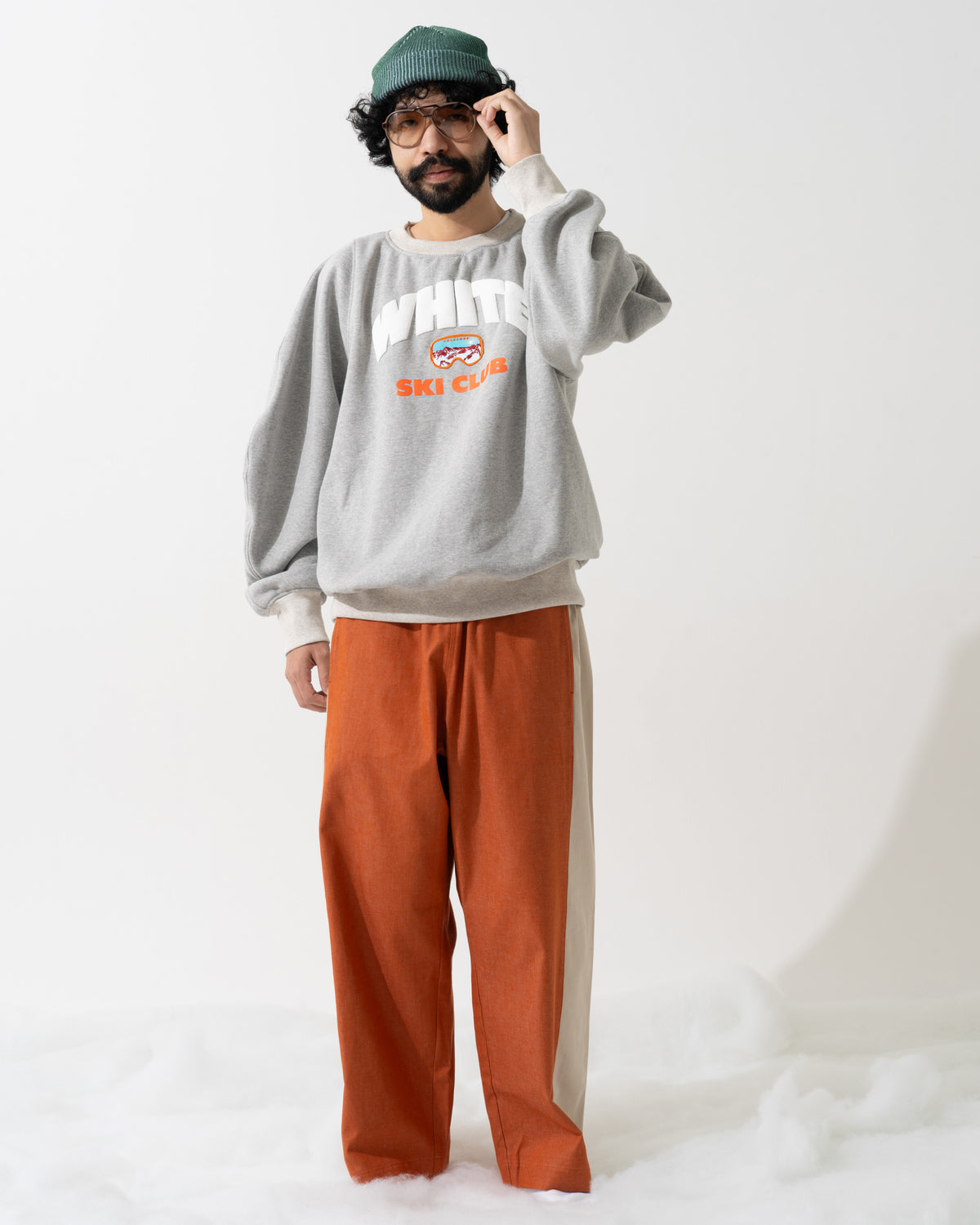 CORDUROY OVERSHIRT / off white & blue