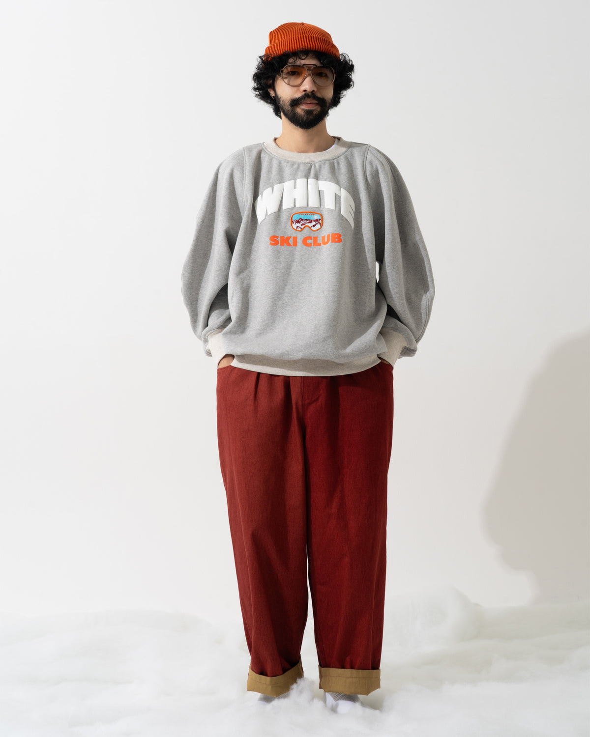CORDUROY OVERSHIRT / off white & blue