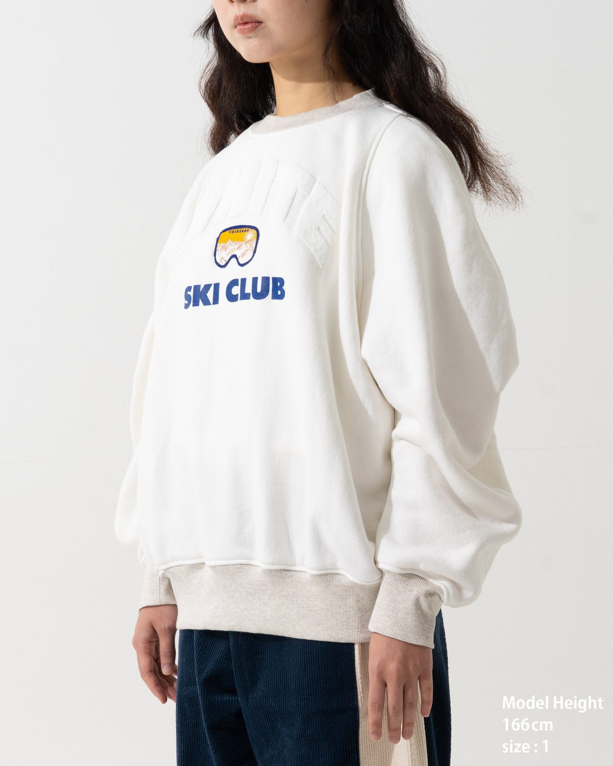 CORDUROY OVERSHIRT / off white & blue