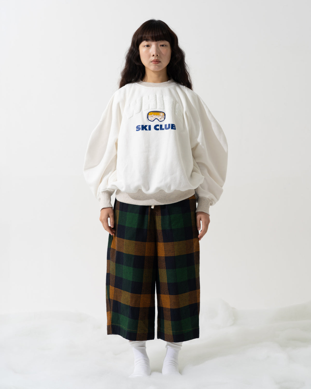 CORDUROY OVERSHIRT / off white & blue