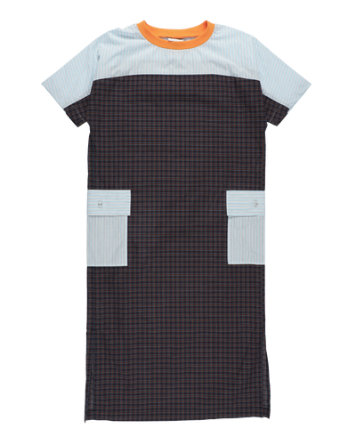 PANELED MAXI DRESS