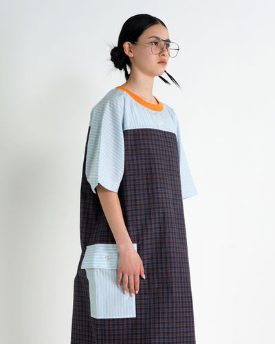 PANELED MAXI DRESS
