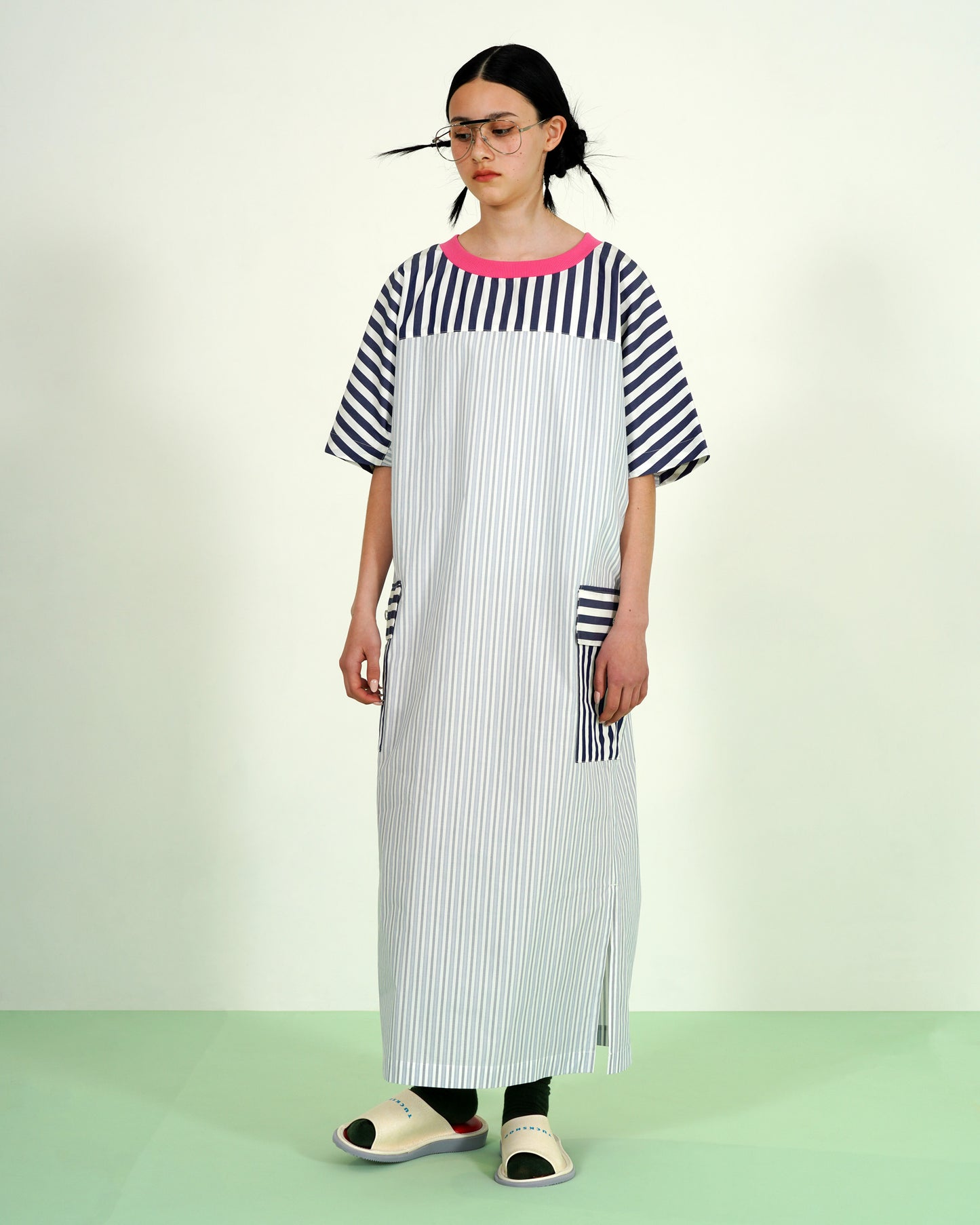 PANELED MAXI DRESS