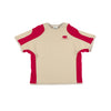 RALLY T-SHIRT / beige & red