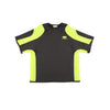 RALLY T-SHIRT / charcoal & neon yellow