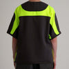 RALLY T-SHIRT / charcoal & neon yellow