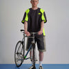 RALLY T-SHIRT / charcoal & neon yellow