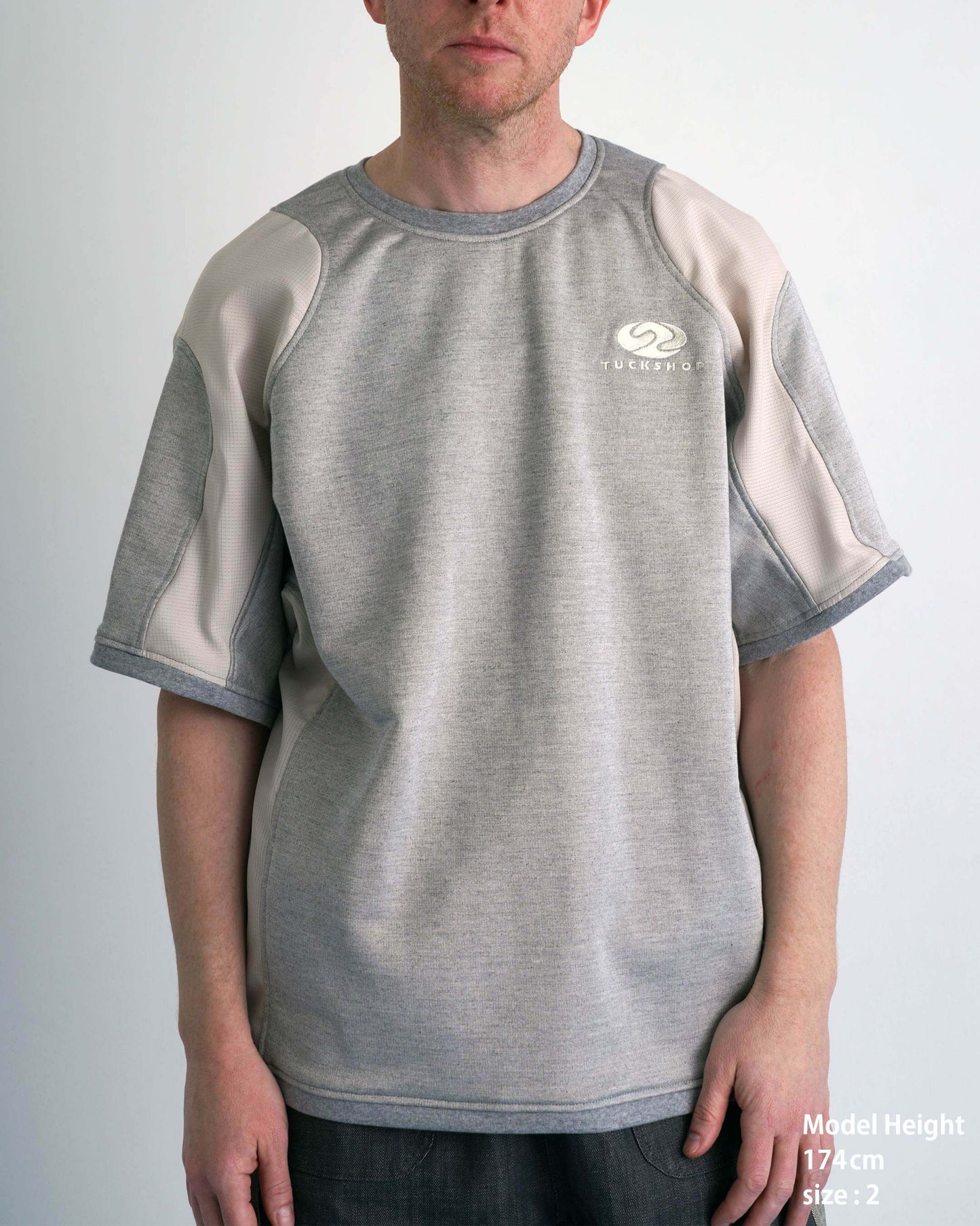 RALLY T-SHIRT / white & dark green