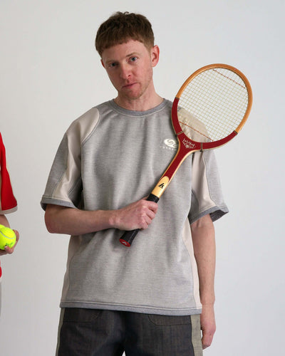 RALLY T-SHIRT / gray & ivory