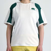 RALLY T-SHIRT / white & dark green