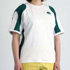 RALLY T-SHIRT / white & dark green