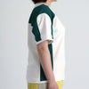 RALLY T-SHIRT / white & dark green