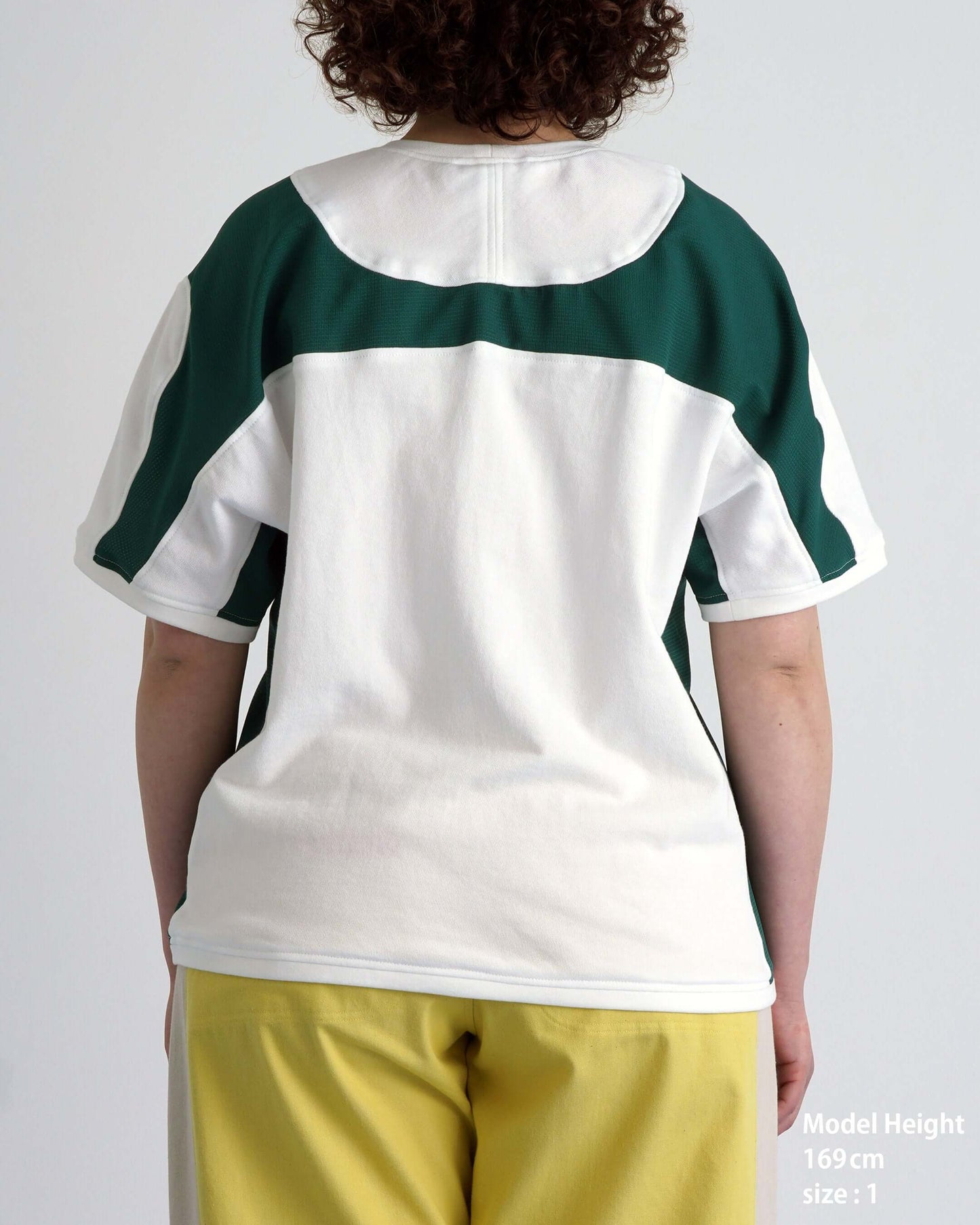 RALLY T-SHIRT / white & dark green