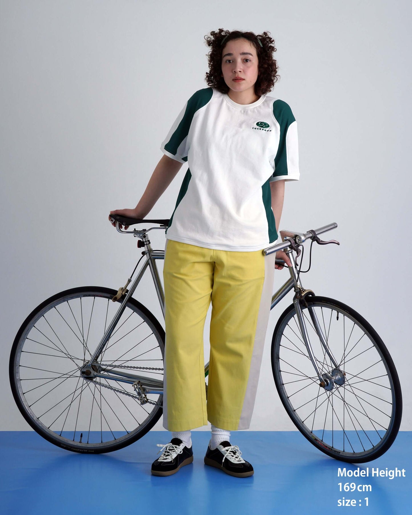 RALLY T-SHIRT / white & dark green