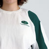 RALLY T-SHIRT / white & dark green