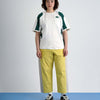RALLY T-SHIRT / white & dark green