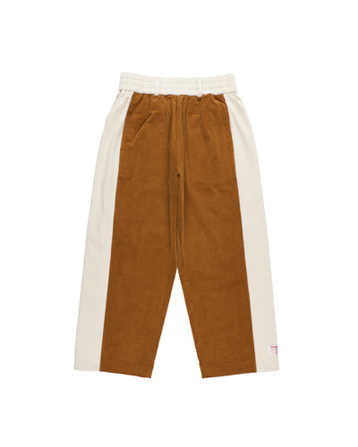 SNAP CORDUROY PANTS / amber & ivory