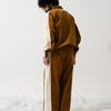 SNAP CORDUROY PANTS / amber & ivory