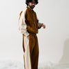 SNAP CORDUROY PANTS / amber & ivory