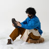 SNAP CORDUROY PANTS / amber & ivory