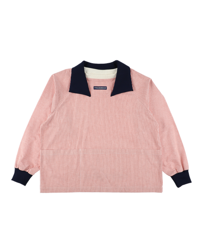 STRIPE COLLAR PULLOVER