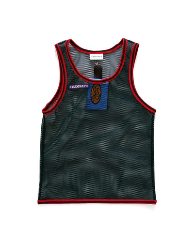 TANK TOTE / dark green & red