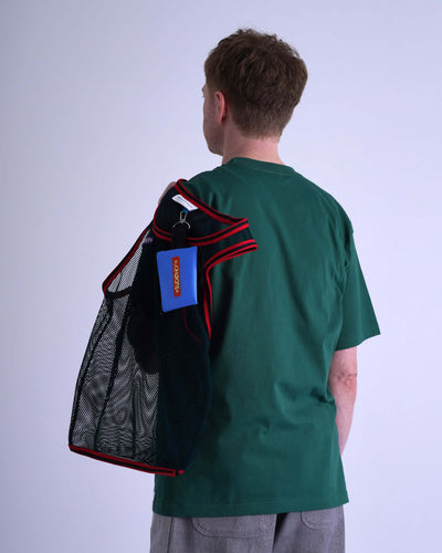 TANK TOTE / dark green & red