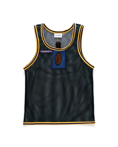 TANK TOTE / dark green & yellow