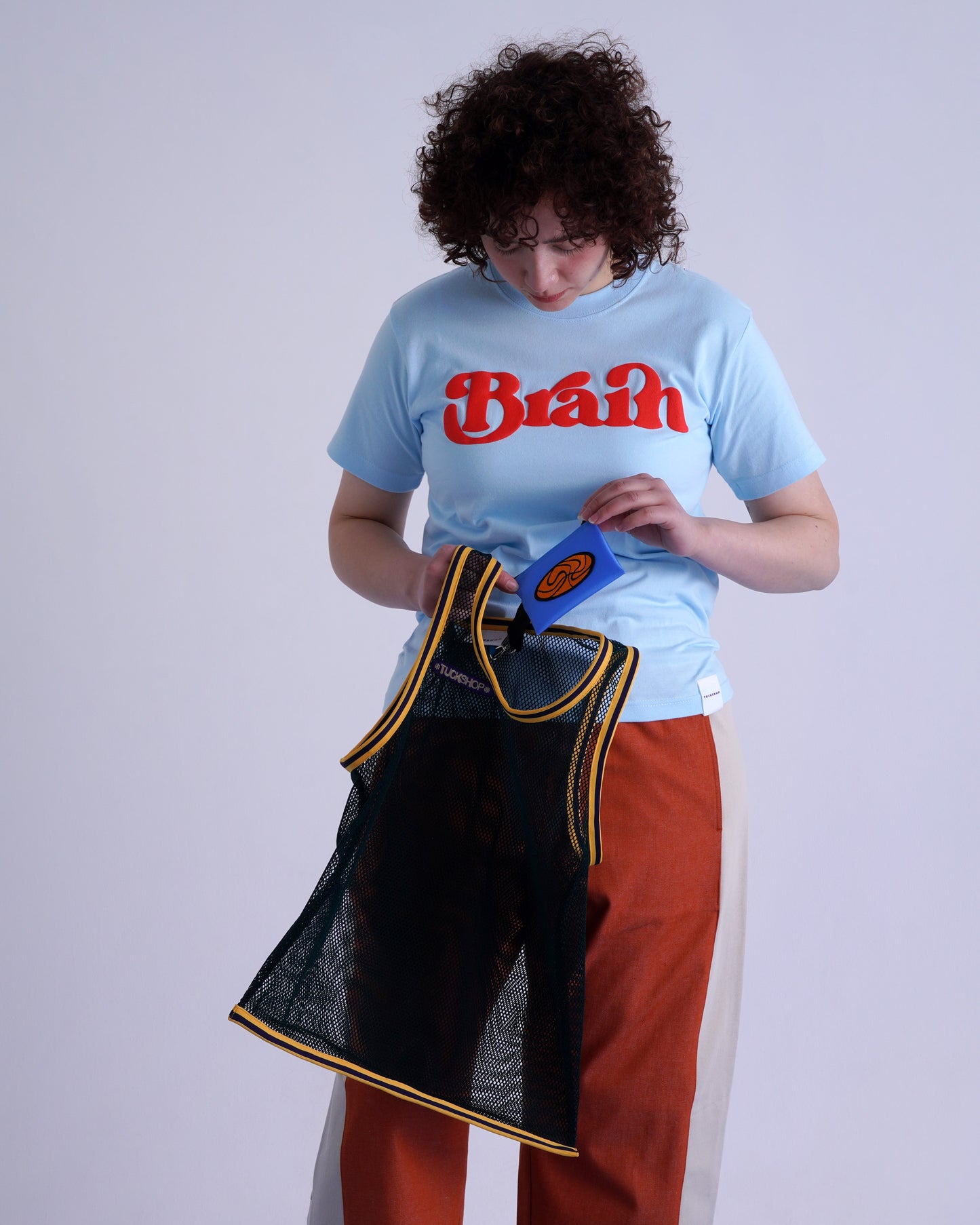 TANK TOTE / dark green & yellow
