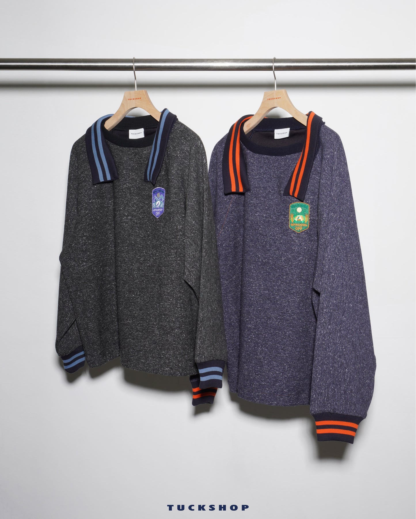 TWEED COLLAR PULLOVER