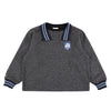 TWEED COLLAR PULLOVER