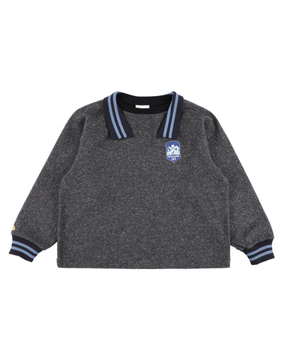 TWEED COLLAR PULLOVER
