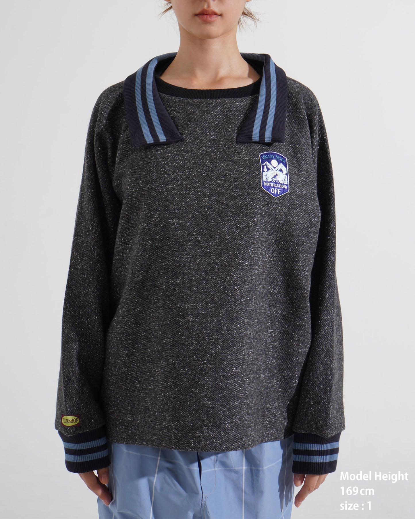 TWEED COLLAR PULLOVER