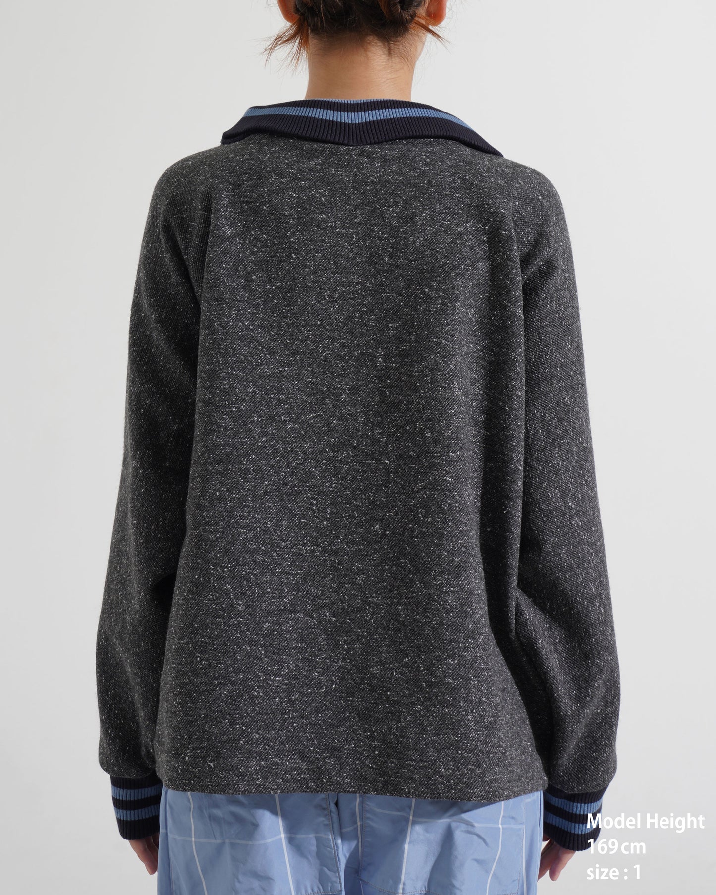 TWEED COLLAR PULLOVER