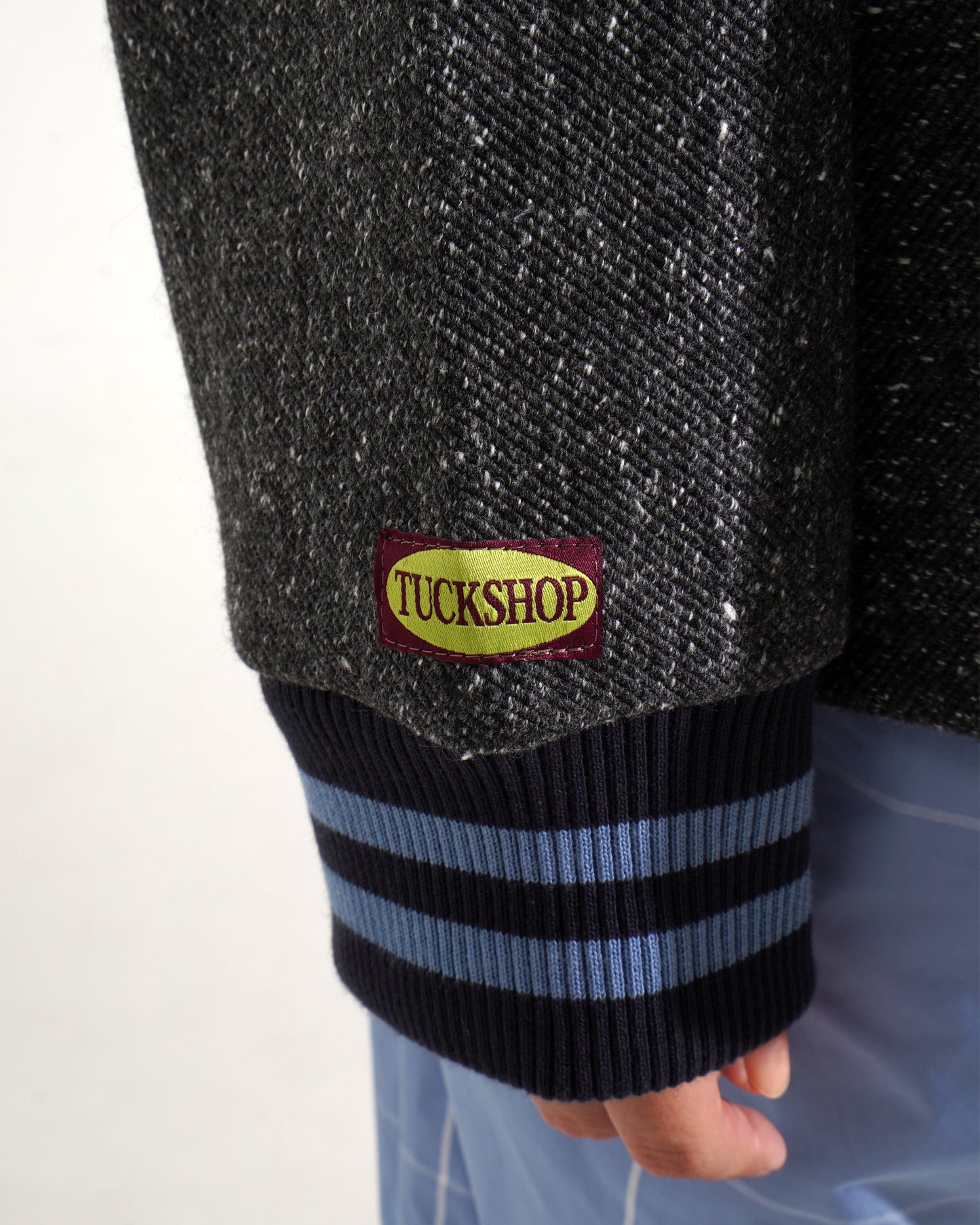 TWEED COLLAR PULLOVER