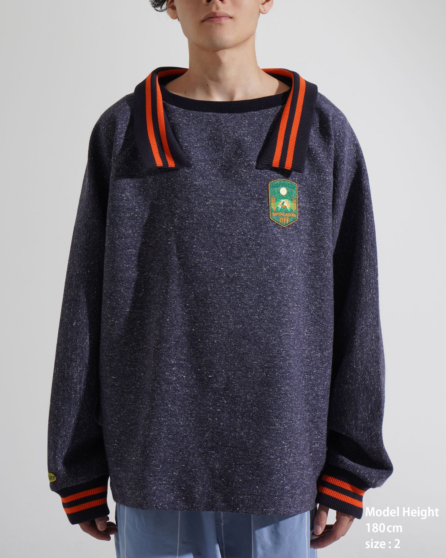 TWEED COLLAR PULLOVER