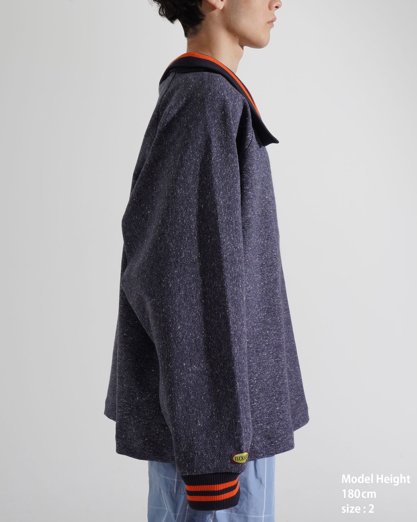 TWEED COLLAR PULLOVER