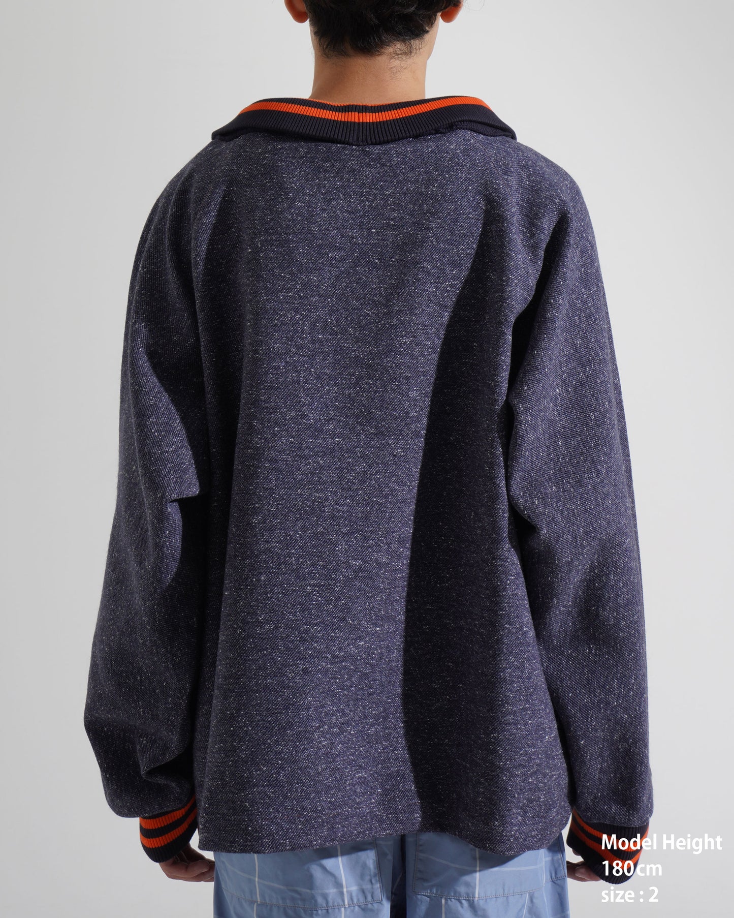 TWEED COLLAR PULLOVER