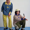 WAFFLE CAP / yellow & navy