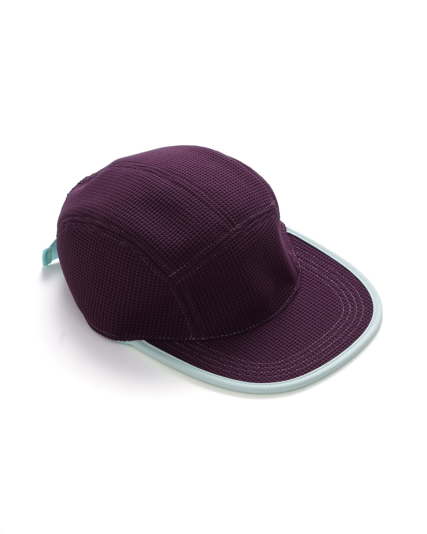 WAFFLE CAP / burgundy & mint green