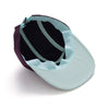 WAFFLE CAP / burgundy & mint green
