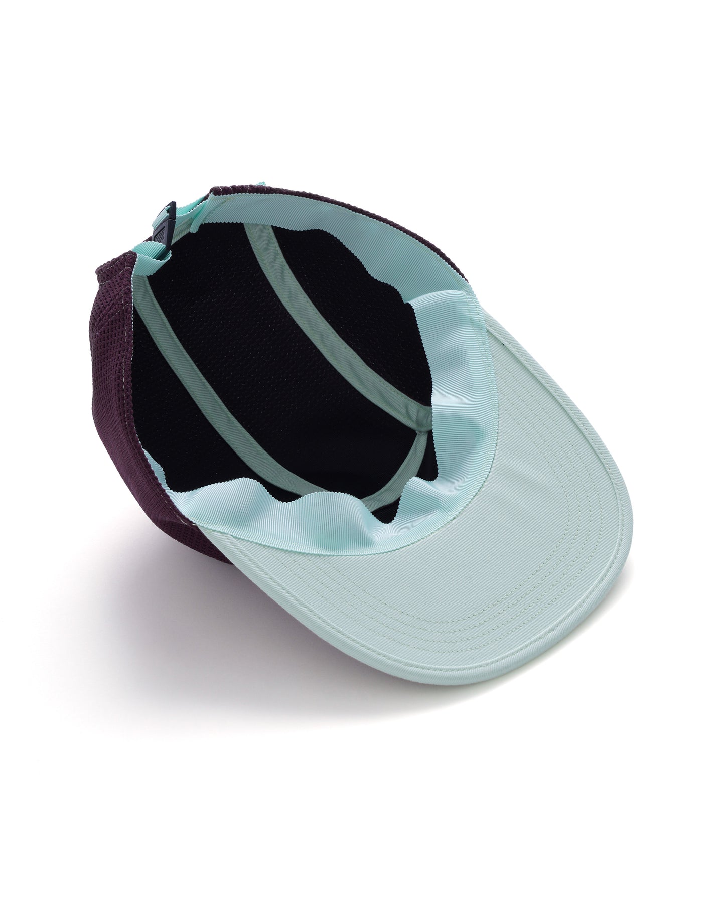 WAFFLE CAP / burgundy & mint green