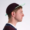 WAFFLE CAP / burgundy & mint green