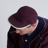 WAFFLE CAP / burgundy & mint green