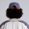 WAFFLE CAP / gray & orange