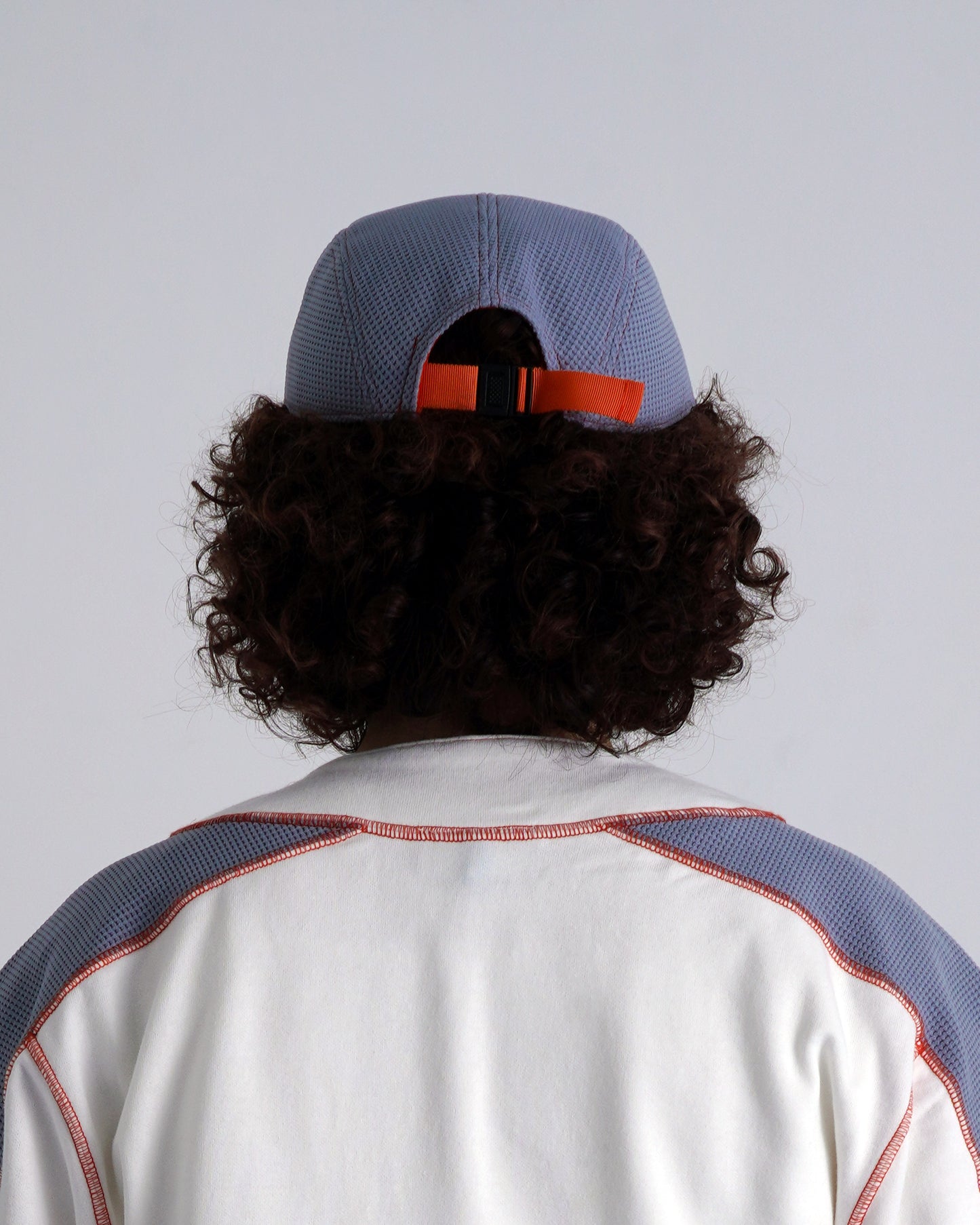 WAFFLE CAP / gray & orange
