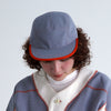 WAFFLE CAP / gray & orange