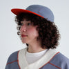 WAFFLE CAP / gray & orange