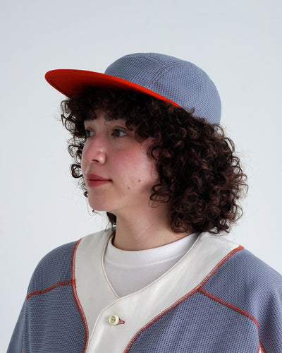 WAFFLE CAP / gray & orange